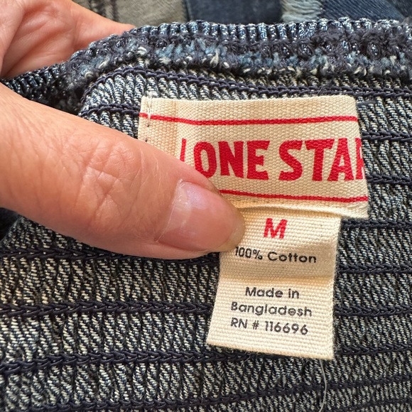 LONE STAR Denim Corsetlike Strapless Summer Festival Medium Top BNWT - Picture 3 of 3